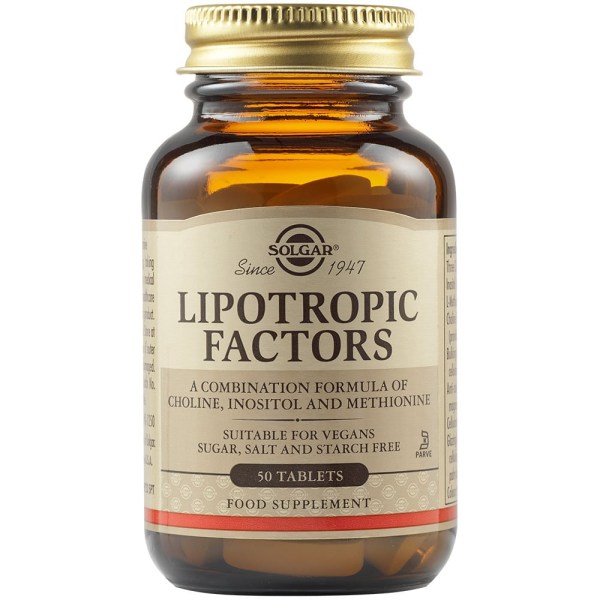 Solgar Lipotropic Factors Συμπλήρωμα Διατροφής για Έλεγχο του Σωματικού Βάρους 50tabs